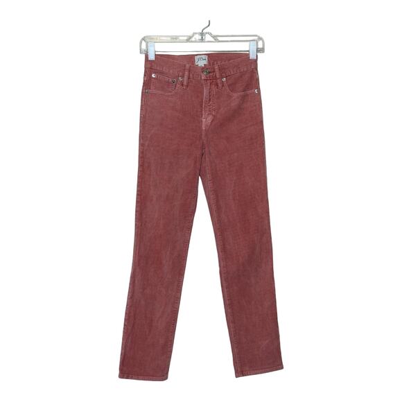 J. Crew Denim - J.Crew blush pink corduroy vintage straights stretch jeans size 24- 0
